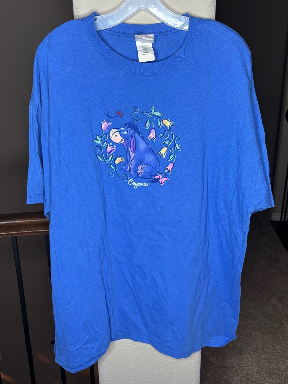 Vintage Disney Blue Eeyore Tee Size XXL Cotton Colorful Winnie the Pooh Whimsy